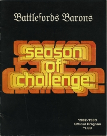 Battlefords Barons 1982-83 game program