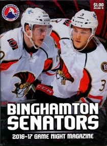 Binghamton Senators Game Program