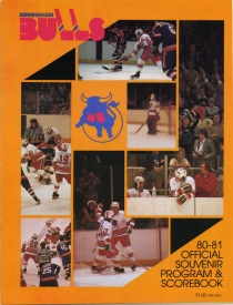 Birmingham Bulls 1980-81 game program