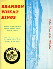 Brandon Wheat Kings 1970-71 game program