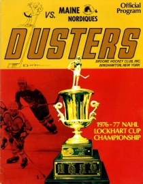 Broome County Dusters 1976-77 game program
