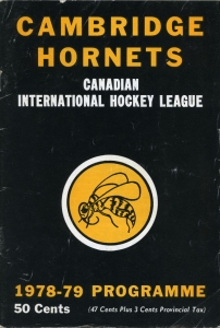 Cambridge Hornets Game Program