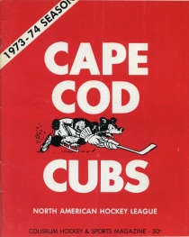 Cape Cod Cubs 1973-74 game program