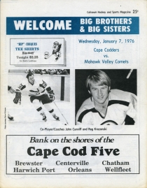 Cape Codders 1975-76 game program