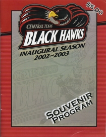 Central Texas Blackhawks 2002-03 game program