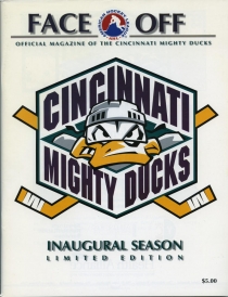Cincinnati Mighty Ducks Game Program