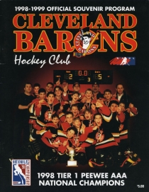 Cleveland Barons Game Program