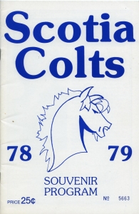 Cole Harbour Scotia Colts Game Program