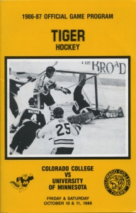 Colorado College 1986-87 game program
