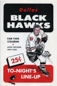 Dallas Black Hawks 1967-68 game program