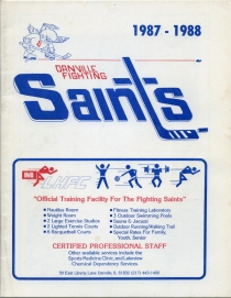 Danville Fighting Saints 1987-88 game program