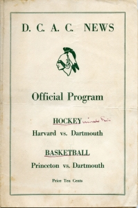 Dartmouth College 1937-38 game program