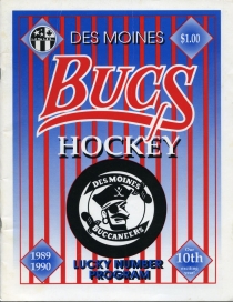 Des Moines Buccaneers 1989-90 game program