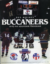 Des Moines Buccaneers 1993-94 game program