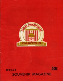 Des Moines Capitols 1972-73 game program