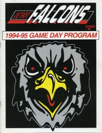 Detroit Falcons 1994-95 game program