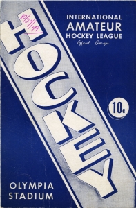 Detroit Hettche 1949-50 game program