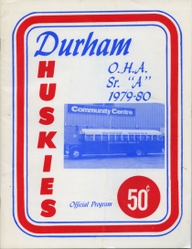Durham Huskies 1979-80 game program