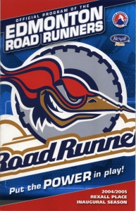 Edmonton Roadrunners Game Program