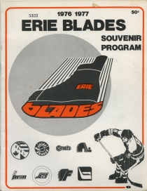 Erie Blades 1976-77 game program