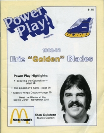 Erie Golden Blades Game Program
