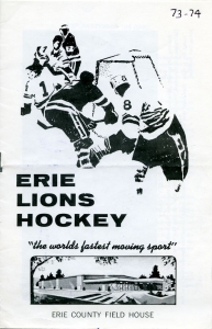 Erie Lions 1973-74 game program