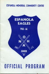 Espanola Eagles 1965-66 game program