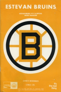 Estevan Bruins 1975-76 game program
