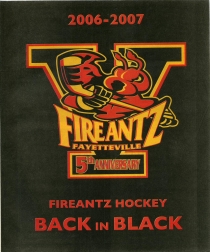 Fayetteville FireAntz 2006-07 game program