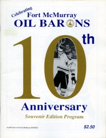 Fort McMurray Oil Barons 1990-91 game program