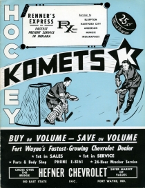 Fort Wayne Komets 1955-56 game program