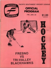 Fresno Falcons 1981-82 game program