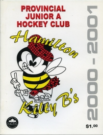 Hamilton Kilty B's 2000-01 game program