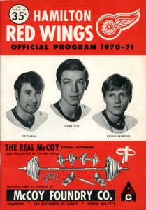 Hamilton Red Wings 1970-71 game program