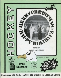 Hampton Gulls 1975-76 game program