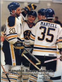 Hampton Roads Admirals 1992-93 game program