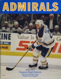 Hampton Roads Admirals 1994-95 game program