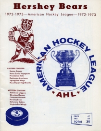 Hershey Bears 1972-73 game program