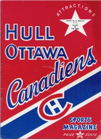 Hull-Ottawa Canadiens Game Program