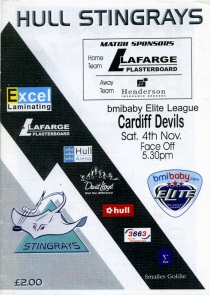 Hull Stingrays 2006-07 game program