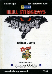 Hull Stingrays 2009-10 game program