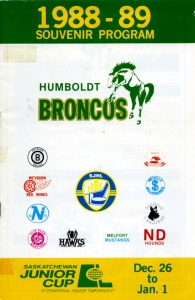 Humboldt Broncos 1988-89 game program