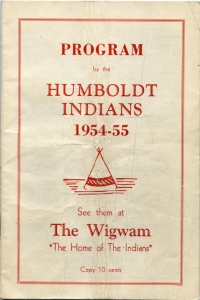 Humboldt Indians 1954-55 game program