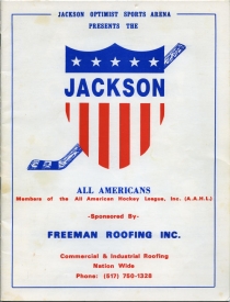 Jackson All-Americans 1986-87 game program