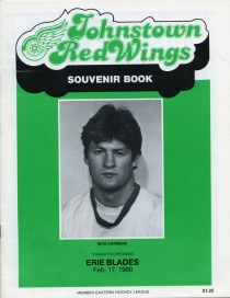 Johnstown Red Wings 1979-80 game program