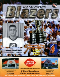 Kamloops Blazers 1995-96 game program