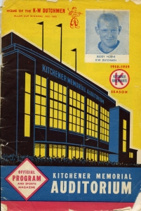 Kitchener-Waterloo Dutchmen 1958-59 game program