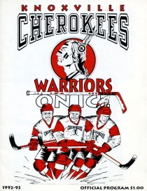 Knoxville Cherokees 1992-93 game program