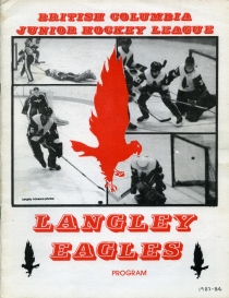 Langley Eagles 1983-84 game program