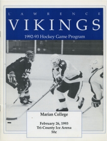 Lawrence University 1992-93 game program